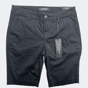 Liverpool Los‎ Angeles Shorts Womens 4 Black Chino Stretch Casual Slash Pockets